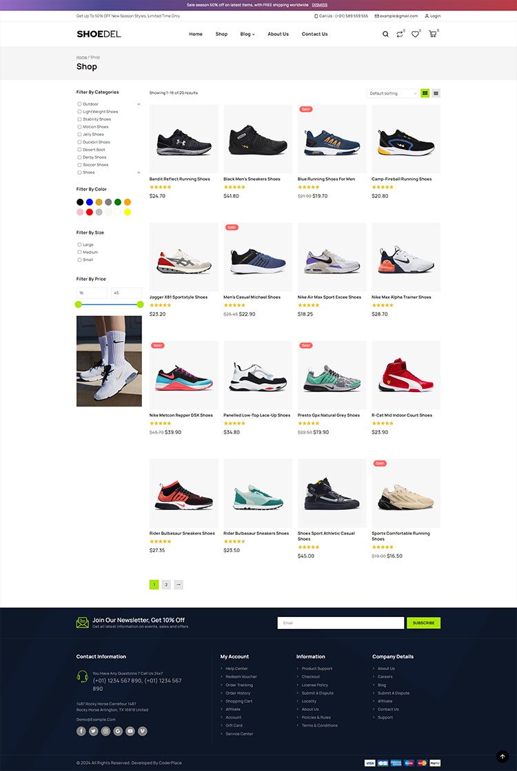 Shoedel - Shoes wordpress theme